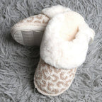 Leopard Faux Fur Indoor Slippers