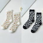 Fuzzy Leopard Socks