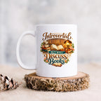 Introverted Book Lover Mug – Colorful Ceramic Coffee Cup with Witty Quote
