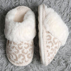 Leopard Faux Fur Indoor Slippers