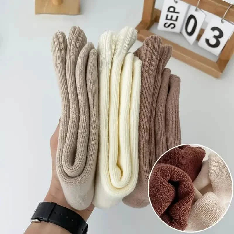 Thick Thermal Socks — Mixed Colors (5-Pair Set)
