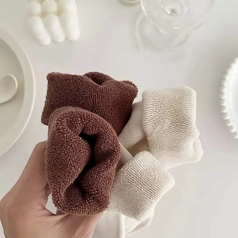 Thick Thermal Socks — Mixed Colors (5-Pair Set)