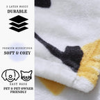 DaDa Bedding Yellow Fleur Floral Fleece Throw Blanket