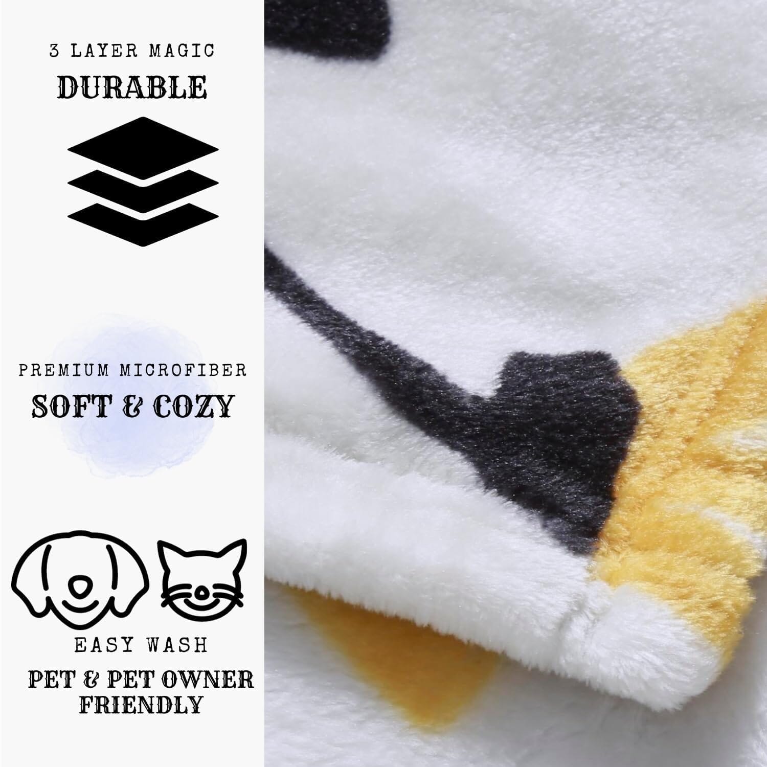 DaDa Bedding Yellow Fleur Floral Fleece Throw Blanket