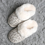 Leopard Faux Fur Indoor Slippers