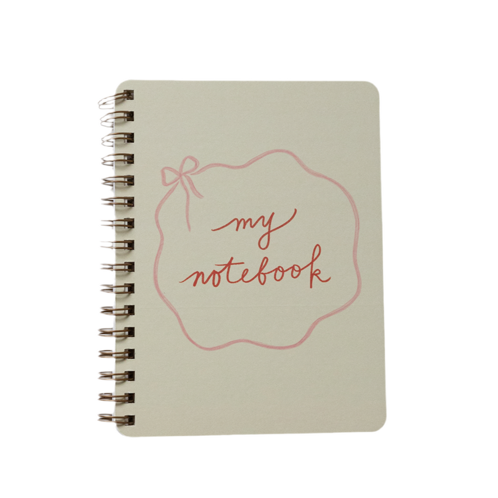 Pink Bow Spiral Journal