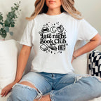 Late Night Book Club Tee – Cozy Reading Graphic Shirt | Vintage Bookish Apparel