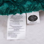 DaDa Bedding Emerald Green Blue Faux Fur Sherpa Throw Blanket