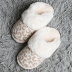 Leopard Faux Fur Indoor Slippers