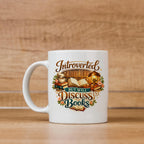 Introverted Book Lover Mug – Colorful Ceramic Coffee Cup with Witty Quote