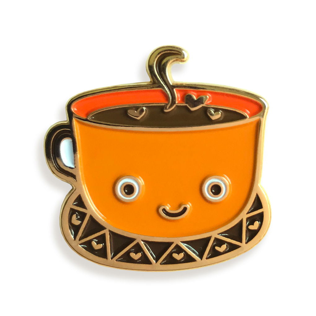 Grab a Coffee Travel Buddies Keychain + Pin Gift Set