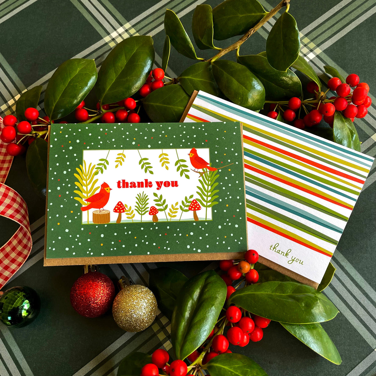 Lively Stripes Thank You Card