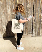 Book Bag, Overdue Library Books Funny Canvas Tote Bag