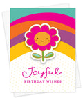 Joyful Flower Sticker Birthday Card