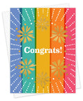 Bright Floral Foil-Stamped Congratulations Card