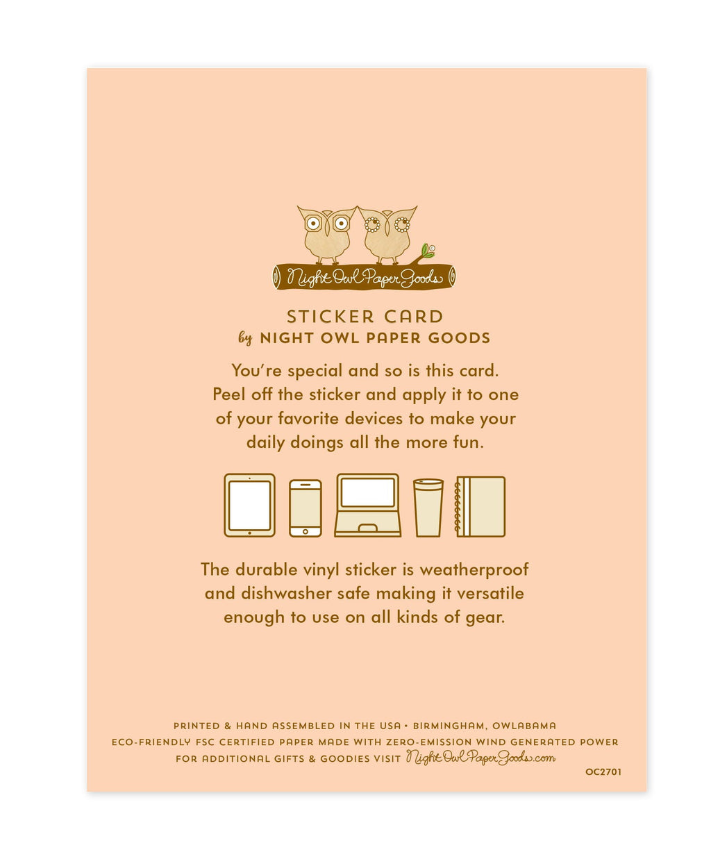 Latte Thanks Sticker Thank You Card