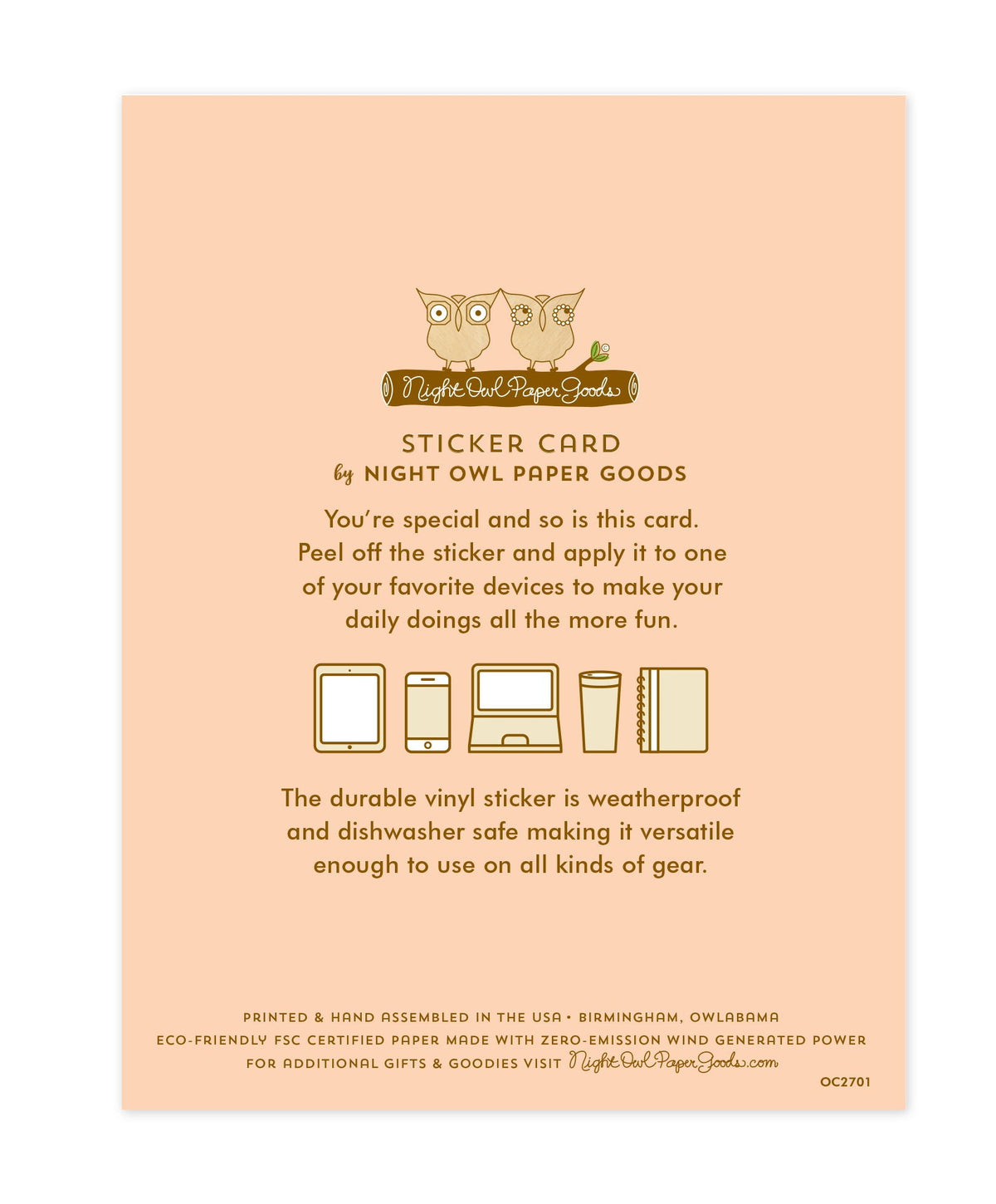 Latte Thanks Sticker Thank You Card