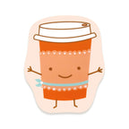Latte Thanks Sticker Thank You Card