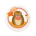 Reading Hedgehog Vinyl Sticker
