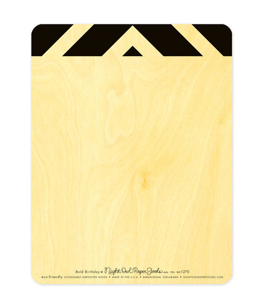 Bold Birthday Wood Birthday Card