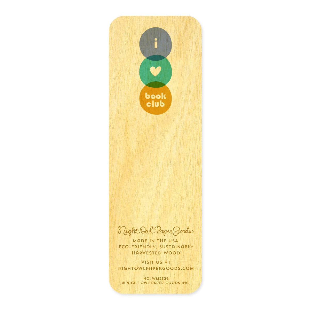 Book Club Mini Wood Bookmark